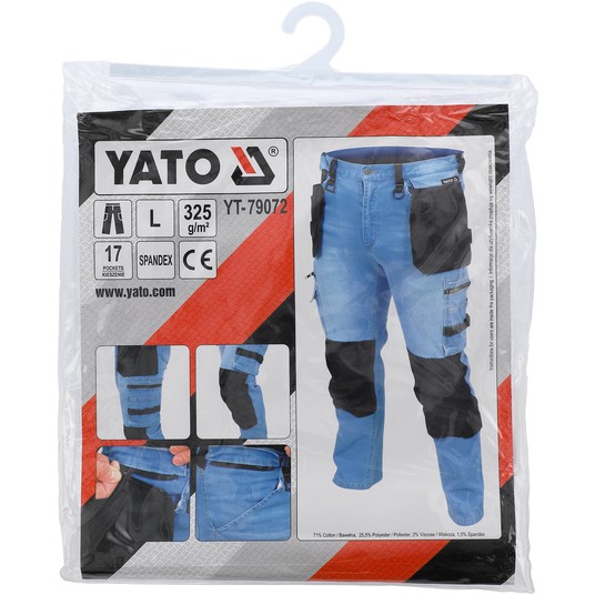 SPODNIE STRETCH JEANS L. BLUE R. L -zdjęcie numer 2