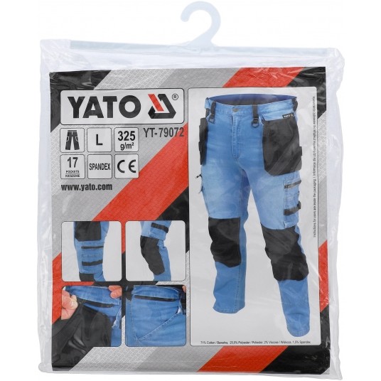 SPODNIE STRETCH JEANS L. BLUE R. L -zdjęcie numer 2