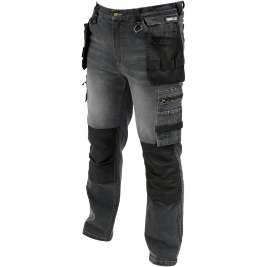 SPODNIE STRETCH JEANS STEEL GREY R. L -zdjęcie numer 1