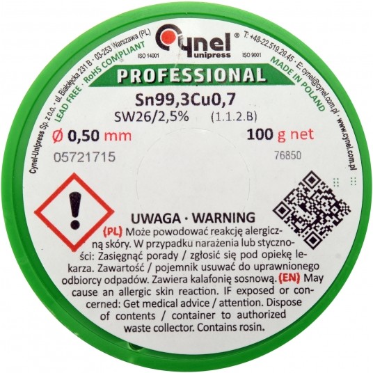 SPOIWO BEZOŁOWIOWE 0,5MM 100G -zdjęcie numer 2