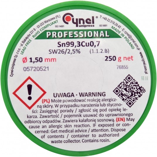 SPOIWO BEZOŁOWIOWE 1,5MM 250G -zdjęcie numer 2