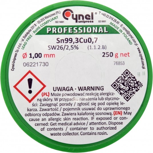 SPOIWO BEZOŁOWIOWE 1MM 250G -zdjęcie numer 2
