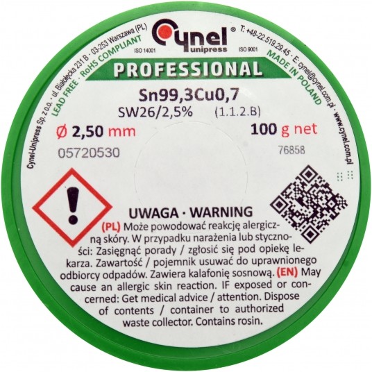 SPOIWO BEZOŁOWIOWE 2,5MM 100G -zdjęcie numer 2