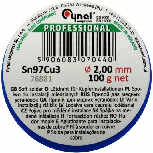 SPOIWO DO MIEDZI 2MM 100G -zdjęcie numer 2