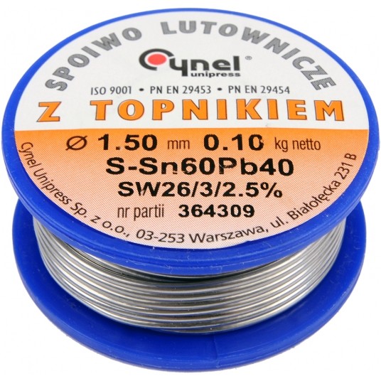 SPOIWO LUTOWNICZE Sn60Pb40 1,5/100 -zdjęcie numer 1