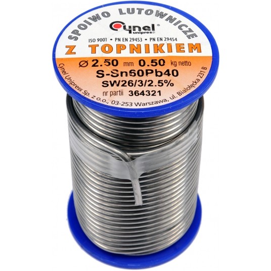 SPOIWO LUTOWNICZE Sn60Pb40 2,5/500 -zdjęcie numer 1