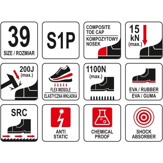 SPORT. PÓŁBUT ROBOCZY POMPA S1P ROZ. 39 -zdjęcie numer 2