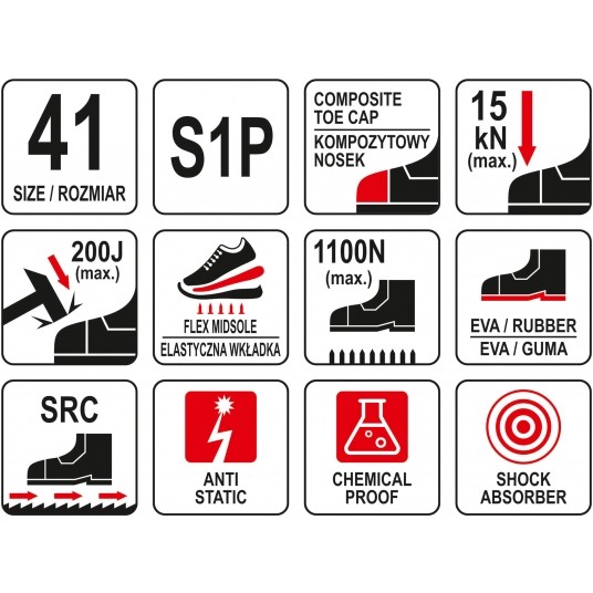 SPORT. PÓŁBUT ROBOCZY POMPA S1P ROZ. 41 -zdjęcie numer 1