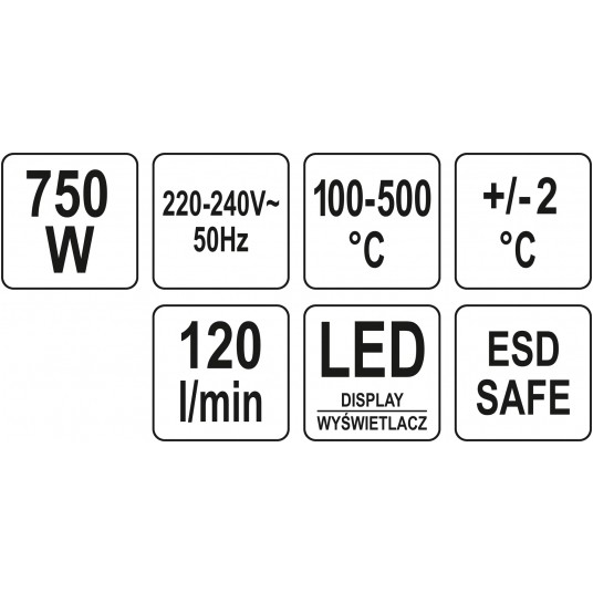STACJA HOT AIR WYŚW. LED 750W -zdjęcie numer 6