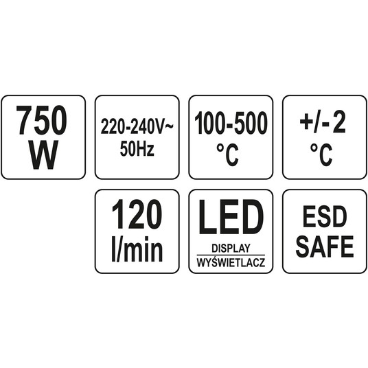 STACJA HOT AIR WYŚW. LED 750W -zdjęcie numer 6