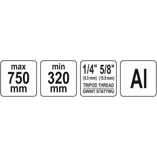 STATYW ALUMINIOWY 75 CM -zdjęcie numer 5