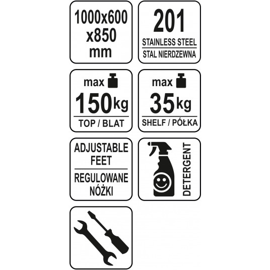 STÓŁ CENTR. SKŁ. Z PÓŁ. 100×60×H85cm -zdjęcie numer 4