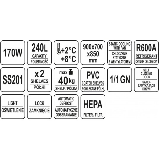STÓŁ CHŁODNICZY 240L 2 DRZWI -zdjęcie numer 5