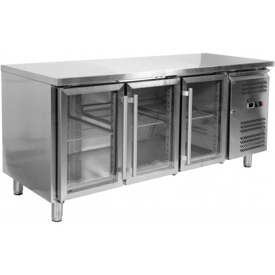 STÓŁ CHŁODNICZY 417L 3 DRZWI PRZESZKLONY -zdjęcie numer 3
