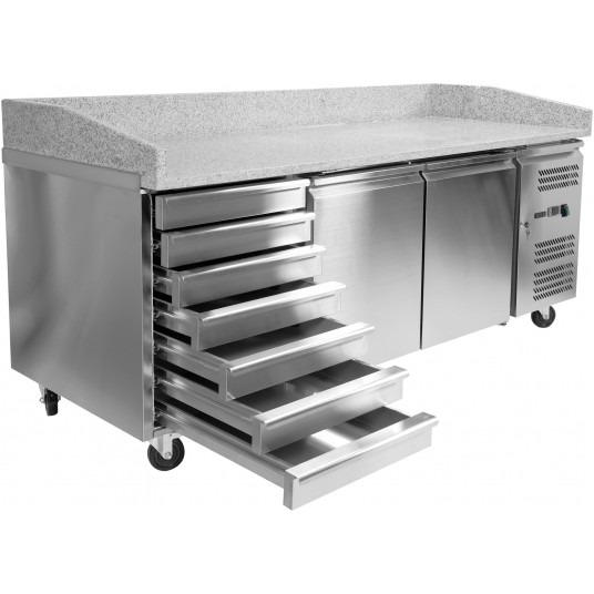 STÓŁ CHŁODNICZY DO PIZZY 580L 7 SZUFLAD -zdjęcie numer 5