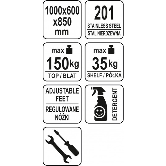 STÓŁ PRZYŚ. SKŁ. Z PÓŁ. 100×60×H85+10cm -zdjęcie numer 4