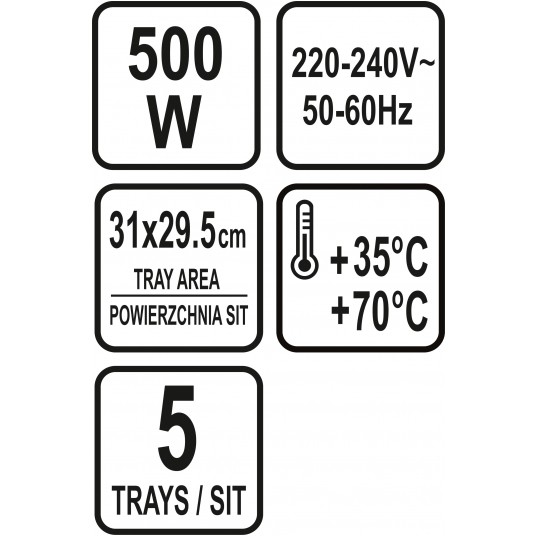 SUSZARKA SPOŻYWCZA 5 SIT, 420-500W -zdjęcie numer 10