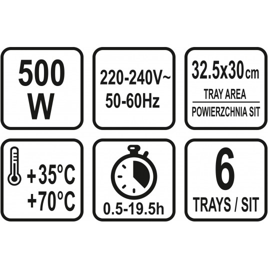SUSZARKA SPOŻYWCZA 6 SIT, 420-500W -zdjęcie numer 10