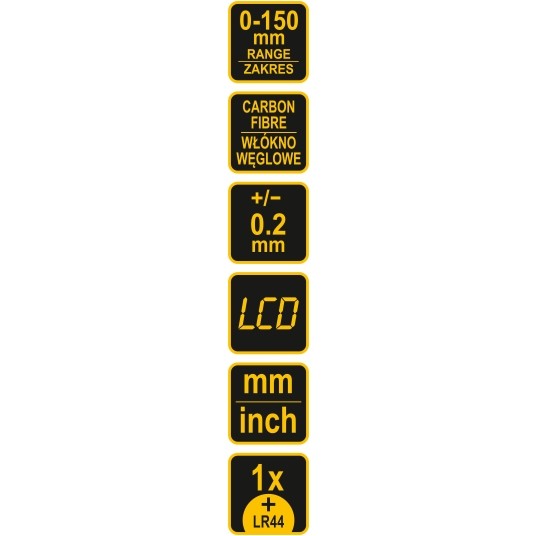 SUWMIARKA ELEKTRONICZNA 150MM CARBON -zdjęcie numer 4
