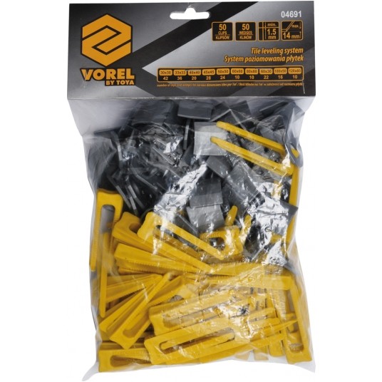 SYSTEM POZIOMOWANIA 1,5MM, 50 + 50SZT -zdjęcie numer 1