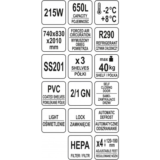 SZAFA CHŁODNICZA 650L 740x830x2010 -zdjęcie numer 1
