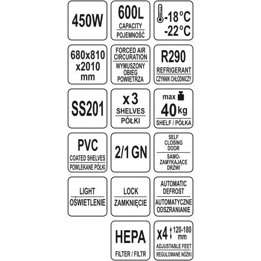 SZAFA MROŹNICZA 600L 680x810x2010 -zdjęcie numer 5