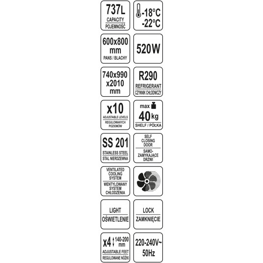 SZAFA MROŹNICZA PIEKARNICZA 737L -zdjęcie numer 10