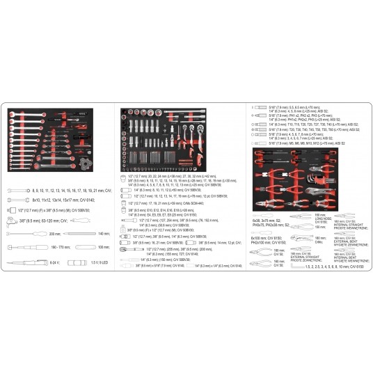 SZAFKA SERWISOWA Z NARZĘDZIAMI, 162CZ. -zdjęcie numer 14