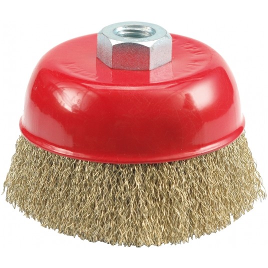 SZCZOTKA CZOŁOWA 75MM, DRUT KARBOWANY -zdjęcie numer 1