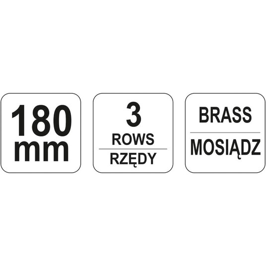 SZCZOTKA DRUCIANA 3-RZĘDY PLAST. RĄCZKA -zdjęcie numer 3