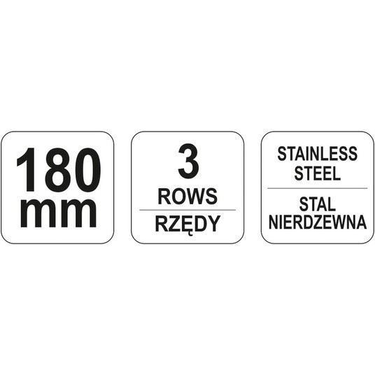 SZCZOTKA DRUCIANA 3-RZĘDY PLAST. RĄCZKA -zdjęcie numer 3