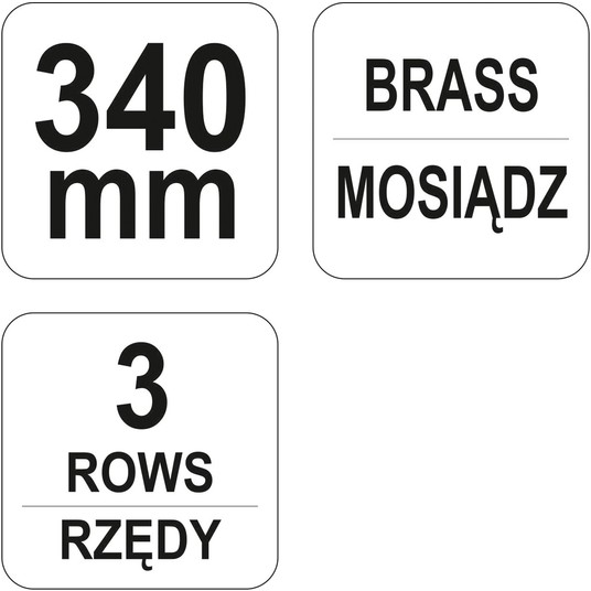 SZCZOTKA DRUCIANA PLASTIK.R. 3-RZĘDY -zdjęcie numer 3