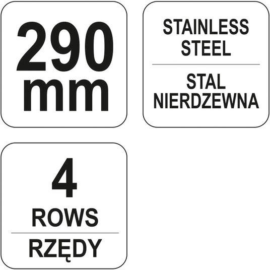 SZCZOTKA DRUCIANA PLASTIK.R. 4-RZĘDY -zdjęcie numer 3