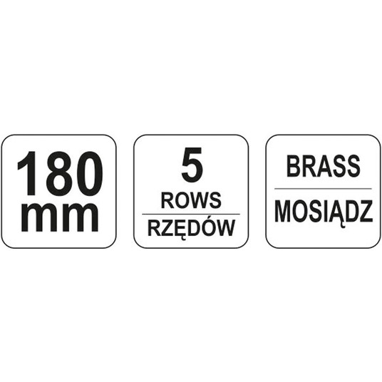 SZCZOTKA DRUCIANA PLASTIK.R. 5-RZĘDÓW -zdjęcie numer 3