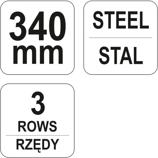 SZCZOTKA DRUCIANA PLASTIK. RĄCZKA 3-RZĘD -zdjęcie numer 2