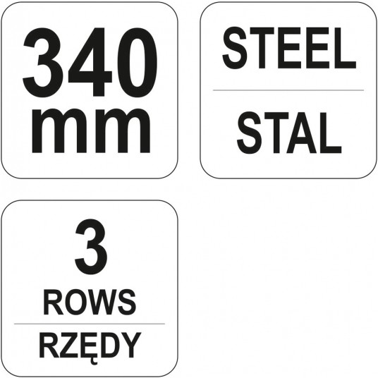 SZCZOTKA DRUCIANA PLASTIK. RĄCZKA 3-RZĘD -zdjęcie numer 2