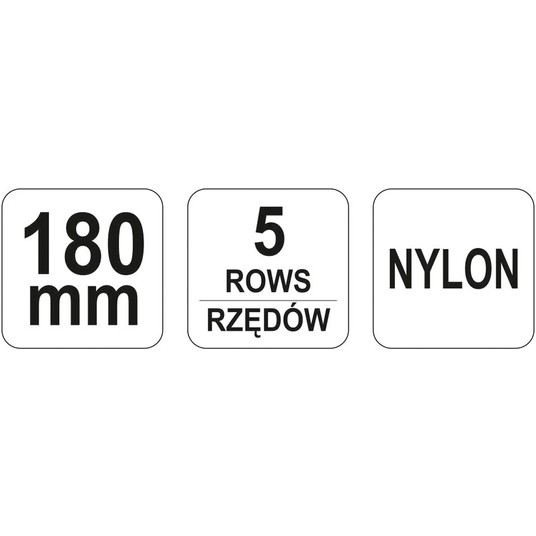 SZCZOTKA NYLON PLASTIK. R. 5-RZĘDÓW,SKRO -zdjęcie numer 3