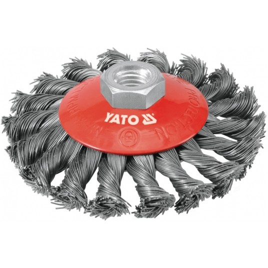SZCZOTKA TARCZ GWINT 100mm DRUT SPLAT. -zdjęcie numer 1