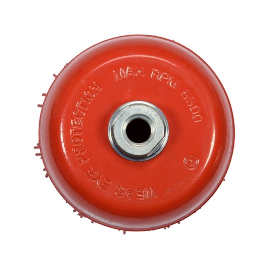 SZCZOTKA TARCZOWA 125MM M14 NYLON RED -zdjęcie numer 2