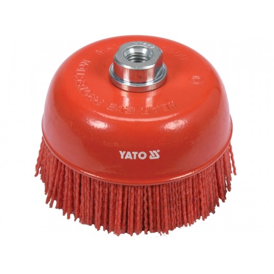 SZCZOTKA TARCZOWA 125MM M14 NYLON RED -zdjęcie numer 1