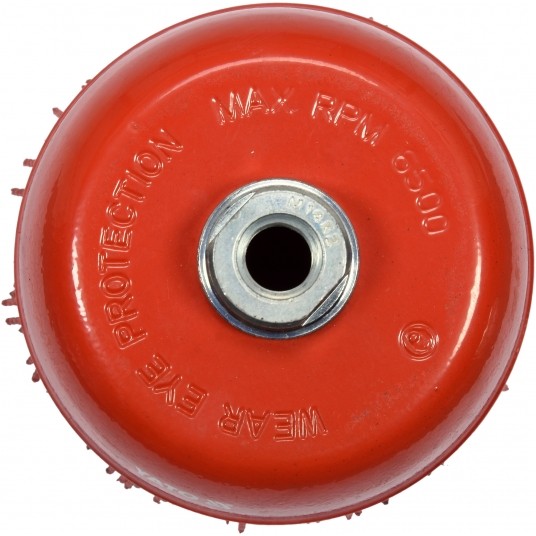 SZCZOTKA TARCZOWA 125MM M14 NYLON RED -zdjęcie numer 2