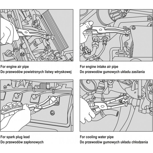 SZCZYPCE DO OPASEK I PRZEWODÓW GUM 2SZT -zdjęcie numer 3