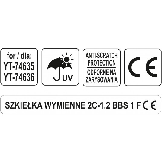 SZKIEŁKA WYMIENNE BEZBARWNE DLA YT-74636 -zdjęcie numer 5