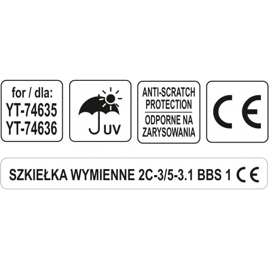 SZKIEŁKA WYMIENNE SZARE DLA YT-74635 -zdjęcie numer 5