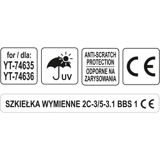 SZKIEŁKA WYMIENNE SZARE DLA YT-74635 -zdjęcie numer 5