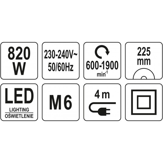 SZLIFIERKA DO GŁADZI NA WYSIĘGNIKU 820W -zdjęcie numer 8