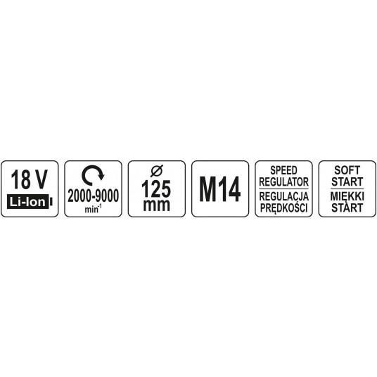 SZLIFIERKA KĄT. BEZSZCZ. (KORPUS) 18V -zdjęcie numer 3