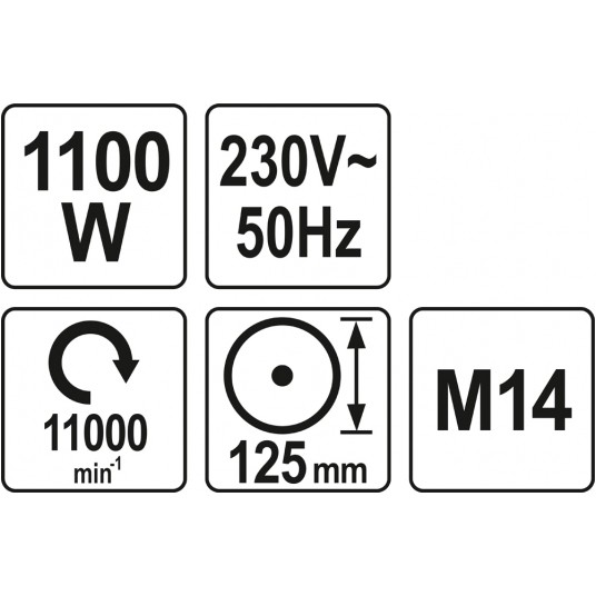 SZLIFIERKA KĄTOWA 1100W 125MM -zdjęcie numer 4