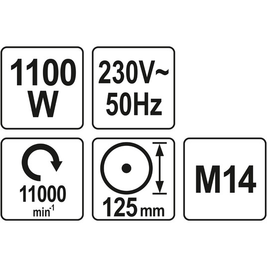 SZLIFIERKA KĄTOWA 1100W 125MM -zdjęcie numer 4