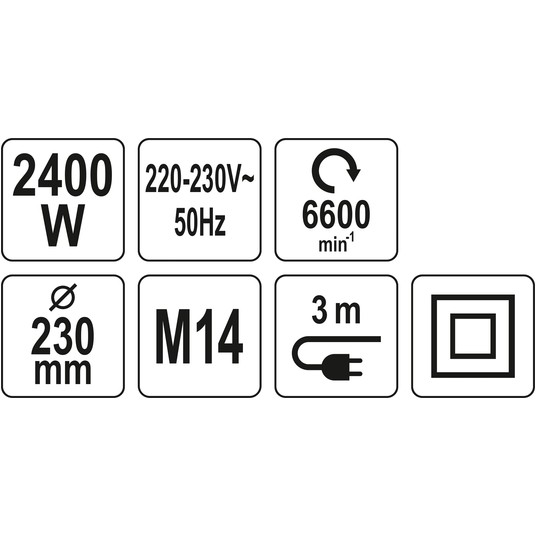 SZLIFIERKA KĄTOWA 230MM 2400W -zdjęcie numer 4